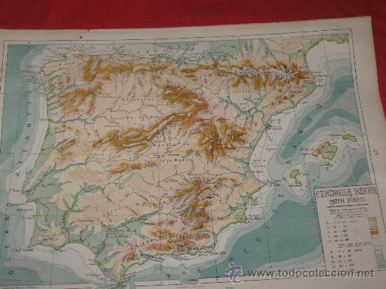 Mapas contempor&aacute;neos: ANTIGUEDADES - MAPAS - MAPA PENINSULA IBERICA