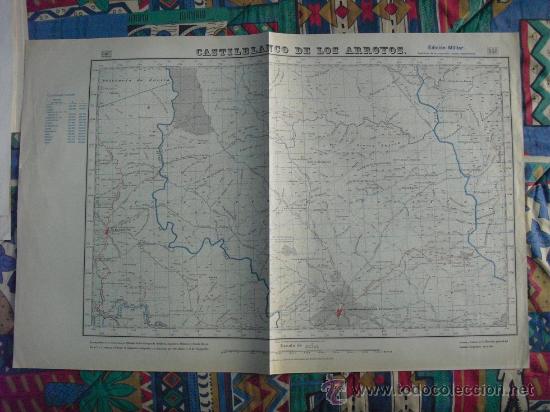 Mapas contempor&acirc;neos: 1918  EDICION MILITAR DEL MAPA DE CASTILBLANCO DE LOS ARROYOS E 1:50000