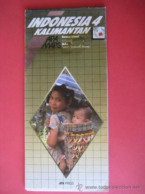 Mappe contemporanee: MAPA DE KALIMANTAN-BORNEO-INDONESIA. A&Ntilde;OS 80.  . ENVIO GRATIS&iexcl;&iexcl;&iexcl;