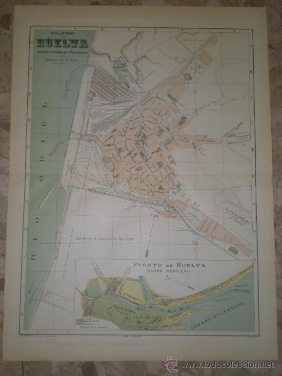 Mapas contempor&aacute;neos: PLANO DE HUELVA (PRINCIPIOS 1900) - Foto 1