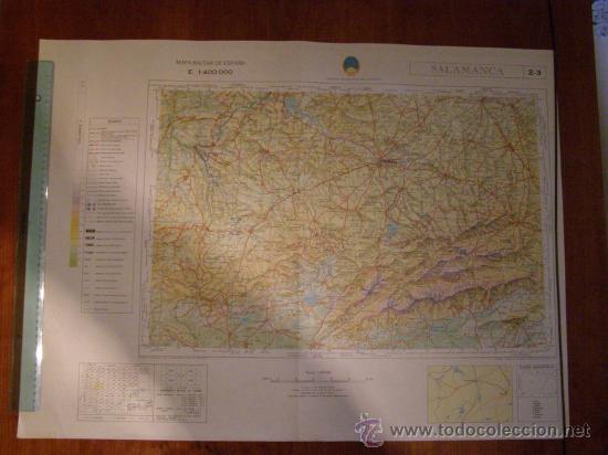 Mapas contempor&aacute;neos: Mapa militar escala 1:400000. Zona de Salamanca. Coordenadas sistema UTM.