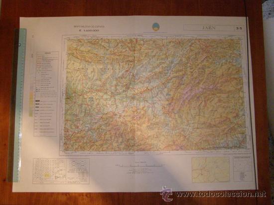 Mapas contempor&aacute;neos: Mapa militar escala 1:400000. Zona de Jaen. Coordenadas sistema UTM.