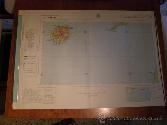 Mapas contempor&aacute;neos: Mapa militar escala 1:400000. Zona de Las Palmas. Coordenadas sistema UTM.