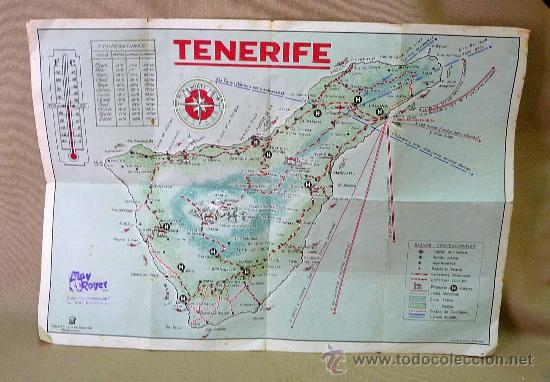 Mapas contempor&aacute;neos: MAPA, TENERIFE, LITO.A.ROMERO, , GOYA EDICIONES TENERIFE 35 X 48 CM