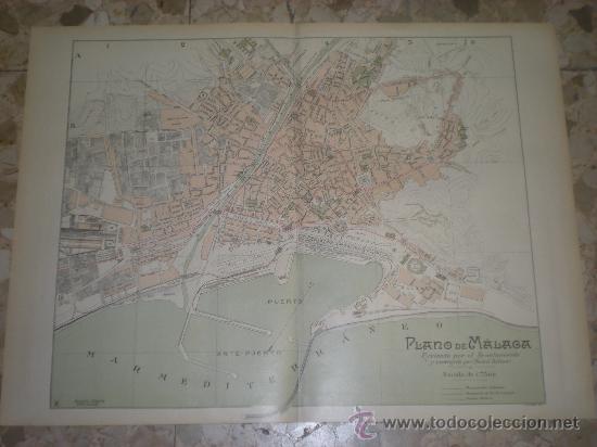 Mapas contempor&aacute;neos: PLANO DE MALAGA (PRINCIPIOS 1900) - Foto 1