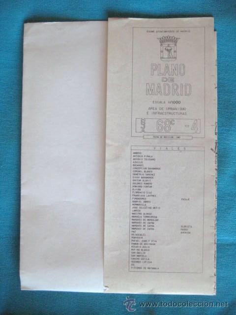 Mapas contempor&aacute;neos: PLANO DE MADRID. AREA DE URBANISMO. 1985. ESCALA: 1/1.000.. ENVIO GRATIS&iexcl;&iexcl;&iexcl;