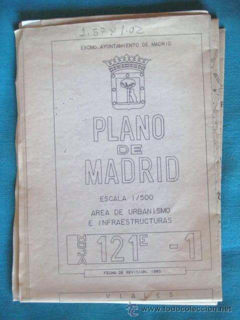 Mapas contempor&aacute;neos: PLANO DE MADRID. AREA DE URBANISMO. 1985. ESCALA: 1/500.. ENVIO GRATIS&iexcl;&iexcl;&iexcl;