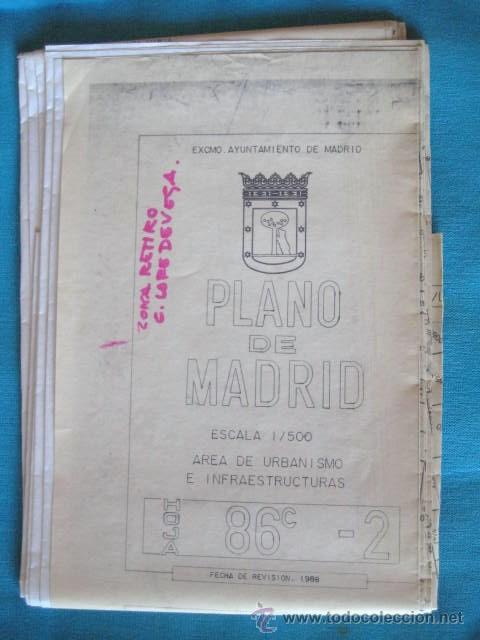 Mapas contempor&aacute;neos: PLANO DE MADRID. AREA DE URBANISMO. 1988. ESCALA: 1/500.. ENVIO GRATIS&iexcl;&iexcl;&iexcl;