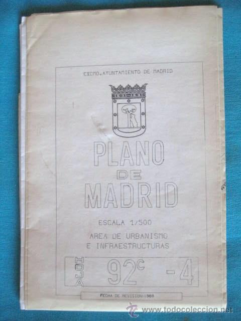 Mapas contempor&aacute;neos: PLANO DE MADRID. AREA DE URBANISMO. 1988. ESCALA: 1/500.. ENVIO GRATIS&iexcl;&iexcl;&iexcl;