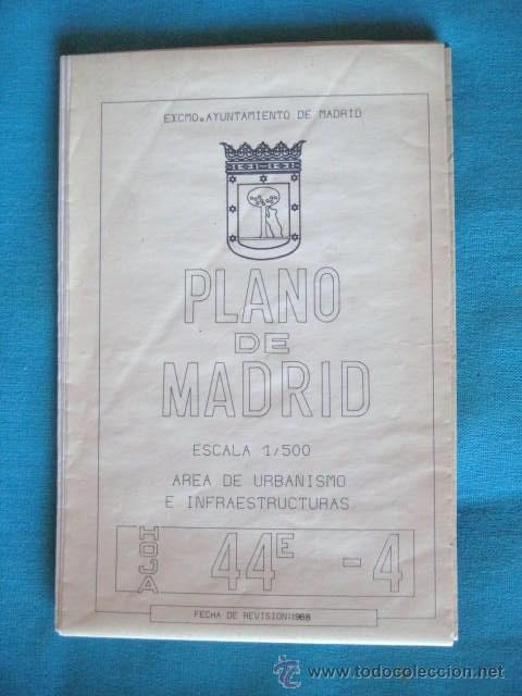 Mapas contempor&aacute;neos: PLANO DE MADRID. AREA DE URBANISMO. 1988. ESCALA: 1/500.. ENVIO GRATIS&iexcl;&iexcl;&iexcl;