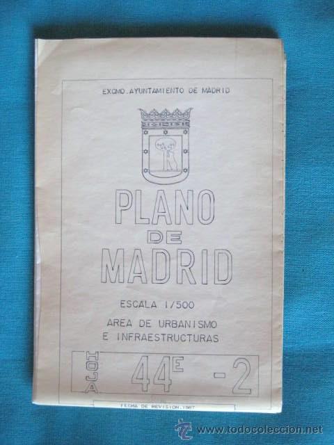 Mapas contempor&aacute;neos: PLANO DE MADRID. AREA DE URBANISMO. 1988. ESCALA: 1/500.. ENVIO GRATIS&iexcl;&iexcl;&iexcl;