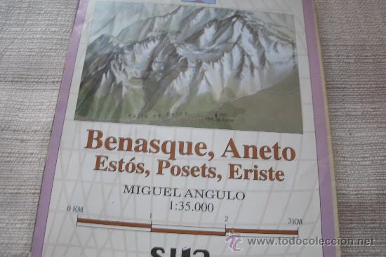 Mapas contempor&aacute;neos: MAPA BENASQUE,ANETO,ESTOS,POSETS,ERISTE / PIRINEOS / TRIDIMENSIONAL