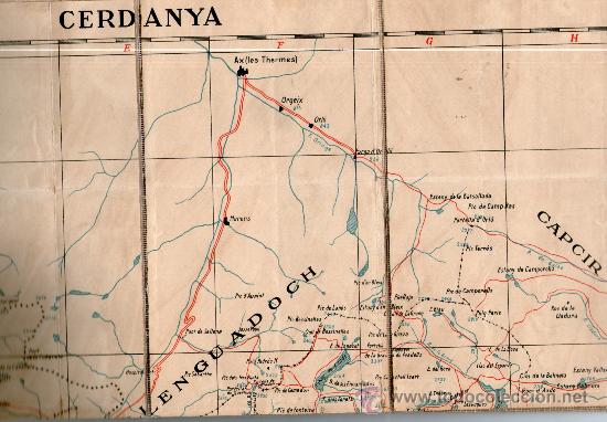 Mapas contempor&aacute;neos: Mapa de viaje de la Cerdanya 1922. - Foto 1