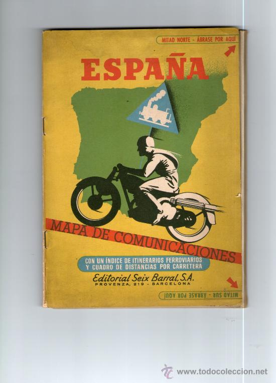 Mapas contempor&aacute;neos: Mapa de comunicaciones de Espa&ntilde;a. A&ntilde;os 40 - Foto 1