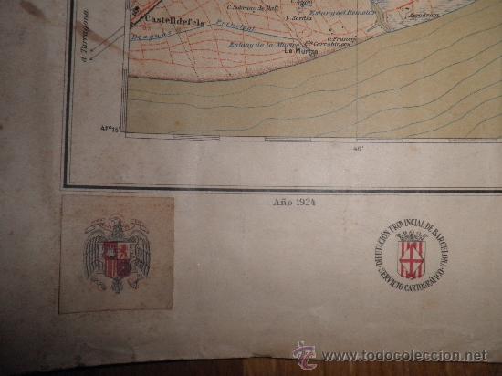 Mapas contempor&aacute;neos: ANTIGUO MAPA DE BARCELONA - A&Ntilde;O 1924. - Foto 2
