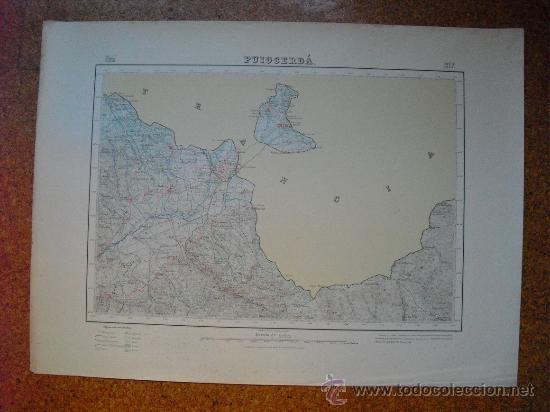 Mapas contempor&acirc;neos: PRIMERA EDICION EN 1934 DEL MAPA DE PUIGCERDA E 1:50000 EDICION CARTULINA EN VARIAS TINTAS