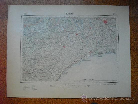 Mappe contemporanee: PRIMERA EDICION EN 1926 DEL MAPA DE REUS E 1:50000 EDICION CARTULINA EN VARIAS TINTAS