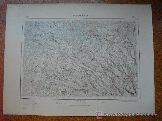 Mapas contempor&aacute;neos: PRIMERA EDICION EN 1927 DEL MAPA DE MAYALS E 1:50000 EDICION CARTULINA EN VARIAS TINTAS