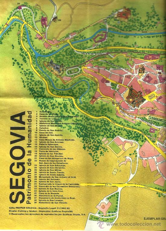Mapas contempor&acirc;neos: Plano  de Segovia - 1990