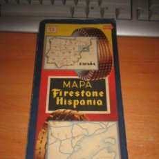 Mapas contemporáneos: MAPA FIRESTONE HISPANIA Nº 9 LERIDA BARCELONA TARRAGONA CASTELLON PALMA DE MALLORCA