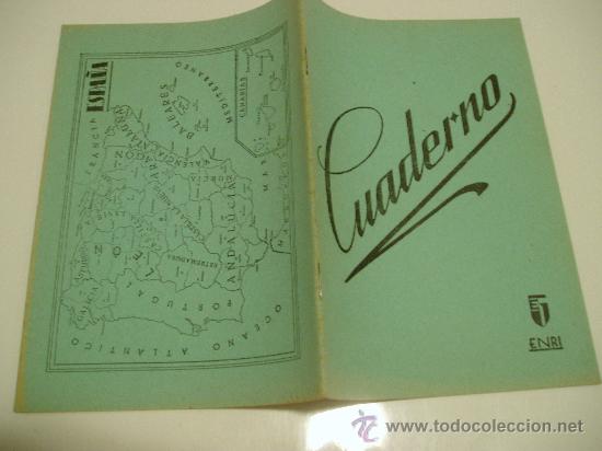 Mapas contempor&acirc;neos: cuaderno nuevo a&ntilde;os 60 - 70 nuevo interior rayado escritura tipo carta. enri. mapa esp