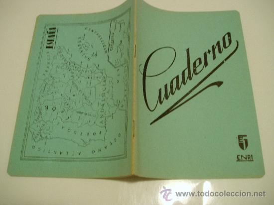 Mapas contempor&acirc;neos: cuaderno nuevo a&ntilde;os 60 - 70 nuevo interior rayado escritura tipo carta. enri