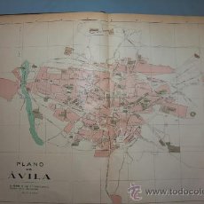 Mapas contemporáneos: ANTIGUO PLANO DE AVILA - IMPECABLE - ALBERTO MARTIN EDITOR 1920. Lote 30032247