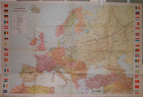 Zeitgen&ouml;ssische Karten: Mapamundi-EUROPA POL&Iacute;TICA-A&ntilde;o 1971-CARTOGRAF&Iacute;A AGUILAR S.A. MADRID-escala 1 :50.000.000