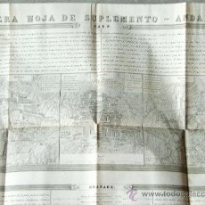 Mapas contemporáneos: ANDALUCIA-TERCERA HOJA-ATLAS DE ESPAÑA Y SUS...-MAPAS Y PLANOS 80X105 CM -FRANCISCO COELLO-1850. Lote 30417208
