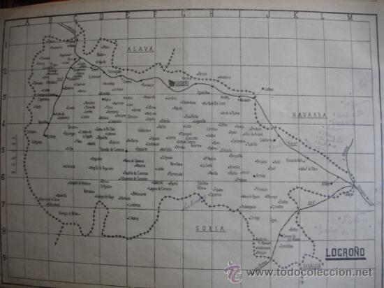Mapas contempor&aacute;neos: LOGRO&Ntilde;O.MAPA POSTAL 1924.DIBUJO MOLINELLI.28X20 - Foto 1