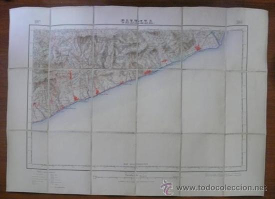 Contemporary maps: MAPA DE CALELLA SOBRE TELA. INSTITUTO GEOGR&Aacute;FICO Y CATASTRAL. 1927. PRIMERA EDICI&Oacute;N.