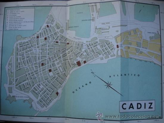 Mapas contempor&aacute;neos: CADIZ 1964. 14.5X22 - Foto 1