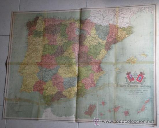 Mapas contempor&aacute;neos: Antiguo Mapa de ESPA&Ntilde;A Y PORTUGAL - de Benito Chias - Publicado por la casa ALBERTO MARTIN - Li