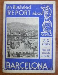 Mapas contempor&aacute;neos: PEQUE&Ntilde;A GU&Iacute;A TUR&Iacute;STICA DE BARCELONA EN INGLES. CON 2 POSTALES Y UN MAPA PLEGADO.