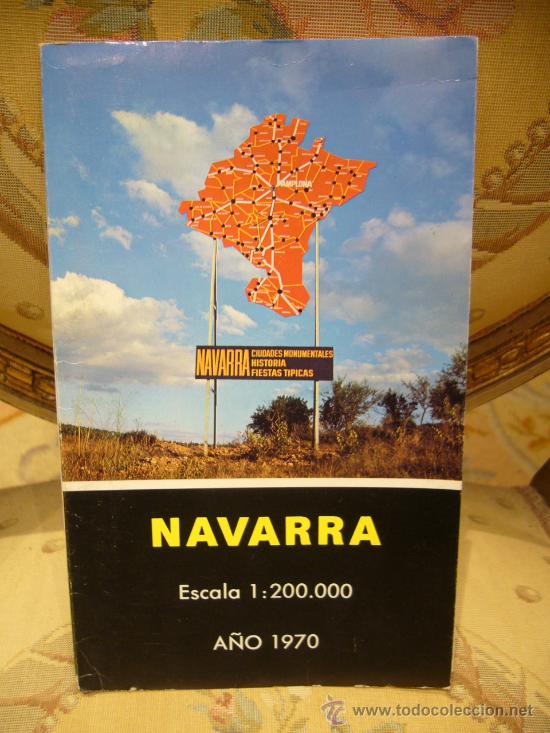 Mapas contempor&aacute;neos: MAPA DE NAVARRA DE 1.970.