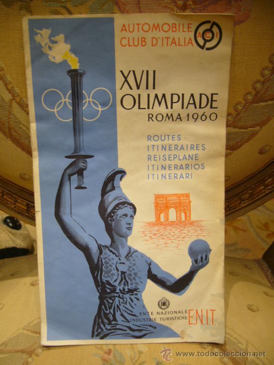 Mapas contempor&aacute;neos: &rdquo;XVII OLIMPIADA ROMA 1.960-ITINERARIOS&rdquo;.