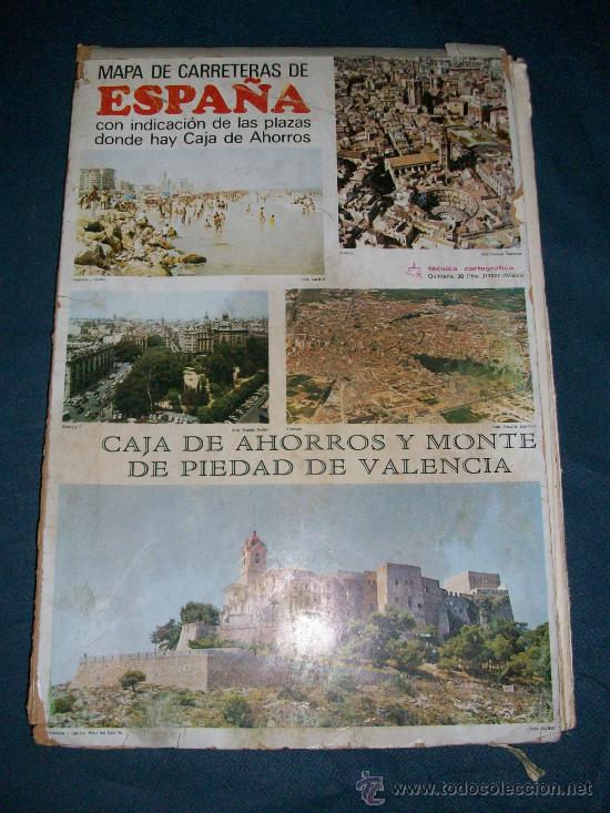 Mapas contempor&acirc;neos: MAPA DE CARRETERAS DE ESPA&Ntilde;A - CAJA DE AHORROS Y MONTE DE PIEDAD DE VALENCIA