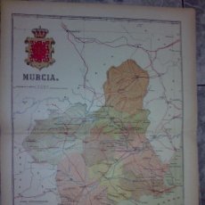 Mapas contemporáneos: MAPA DE LA PROVINCIA DE - MURCIA - 35X27CM EDITOR ALBERTO MARTIN FIRMADO BENITO CHIAS. Lote 32698208