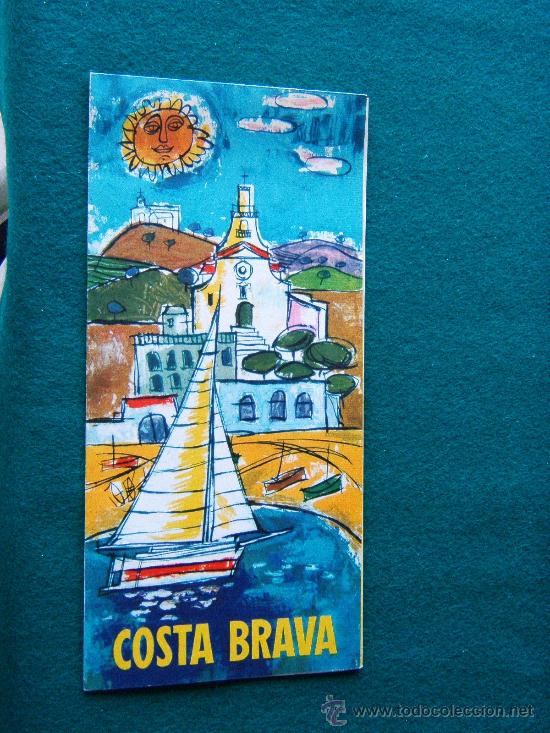 Zeitgen&ouml;ssische Karten: COSTA BRAVA - PRECIOSO MAPA EN COLOR 34 x 48 CM - LA POLIGRAFA. BARCELONA - 1960/1970 ? - 4 IDIOMAS