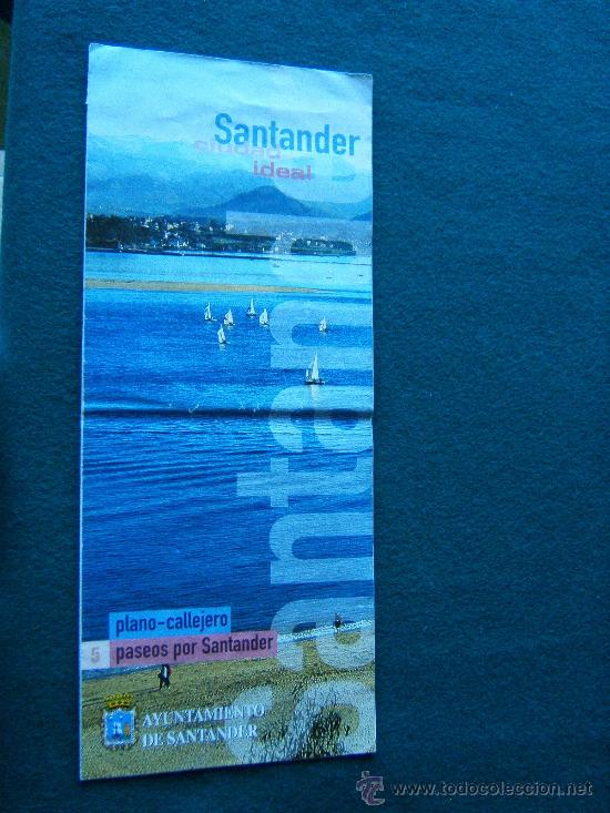 Mapas contempor&aacute;neos: SANTANDER - CIUDAD IDEAL - PLANO CALLEJERO - PASEOS - 29 X 84 CM. - RUTAS - CANTABRIA - 1990 ?