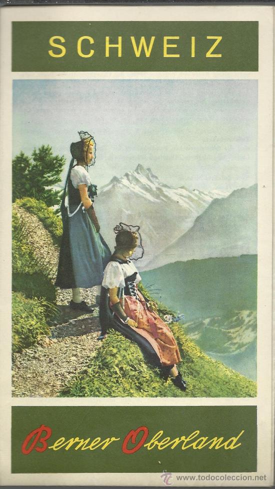 Mapas contempor&acirc;neos: ANTIGUO MAPA DE LAS MONTA&Ntilde;AS DE SUIZA 10 PAGINAS