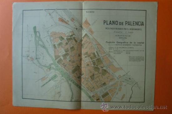 Mapas contempor&aacute;neos: MAPA Y NOMENCLATOR DE LAS VIAS Y EDIFICIOS PUBLICOS DE PALENCIA - A. MARTIN EDITOR 1920 - Foto 1