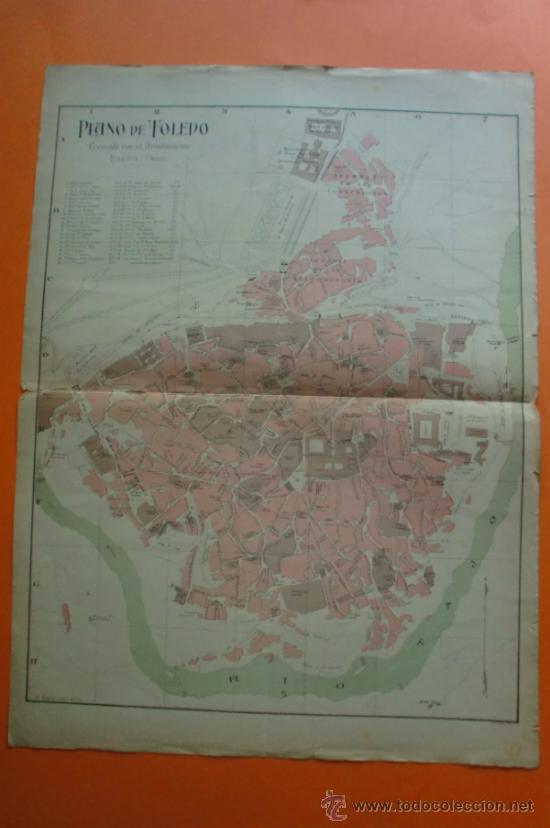 Mapas contempor&aacute;neos: MAPA Y NOMENCLATOR DE LAS VIAS Y EDIFICIOS PUBLICOS DE TOLEDO - A. MARTIN EDITOR 1920 - Foto 1