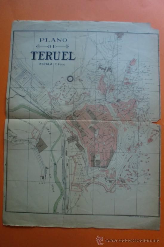 Mapas contempor&aacute;neos: MAPA Y NOMENCLATOR DE LAS VIAS Y EDIFICIOS PUBLICOS DE TERUEL - A. MARTIN EDITOR 1920 - Foto 1