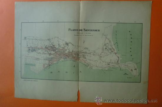 Mapas contempor&aacute;neos: MAPA Y NOMENCLATOR DE LAS VIAS Y EDIFICIOS PUBLICOS DE SANTANDER - A. MARTIN EDITOR 1920 - Foto 1