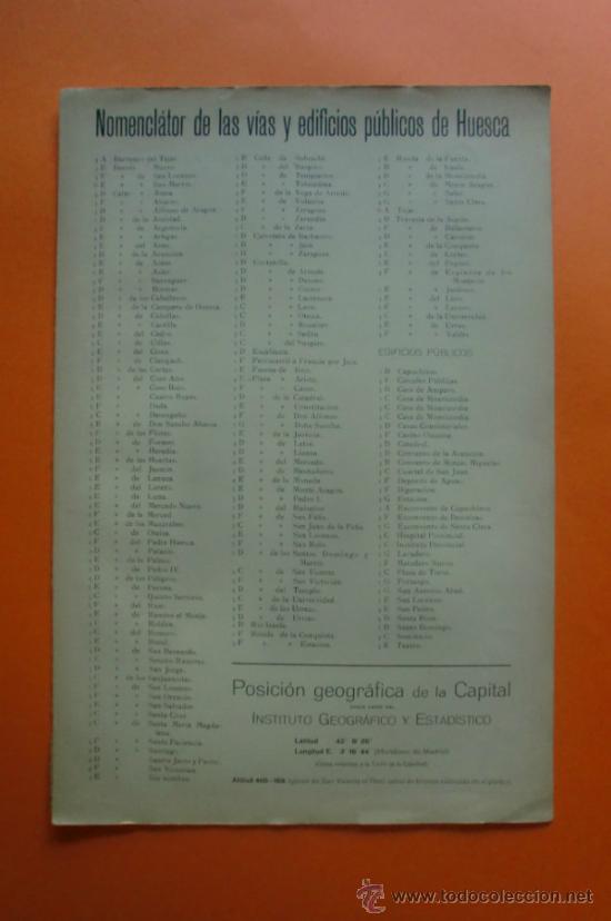 Mapas contempor&aacute;neos: MAPA Y NOMENCLATOR DE LAS VIAS Y EDIFICIOS PUBLICOS DE HUESCA -  A. MARTIN EDITOR 1920 - Foto 2