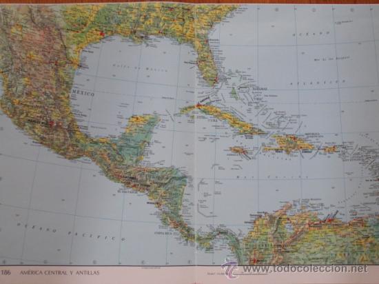 Mapas contempor&aacute;neos: Plano de Am&eacute;rica central y Antillas - Foto 1