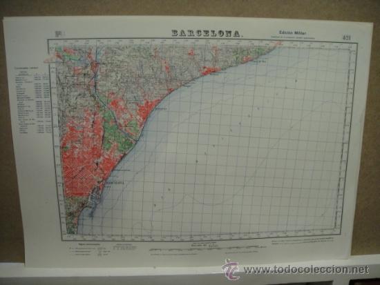 Mapas contempor&aacute;neos: mapa militar de barcelona - Foto 1