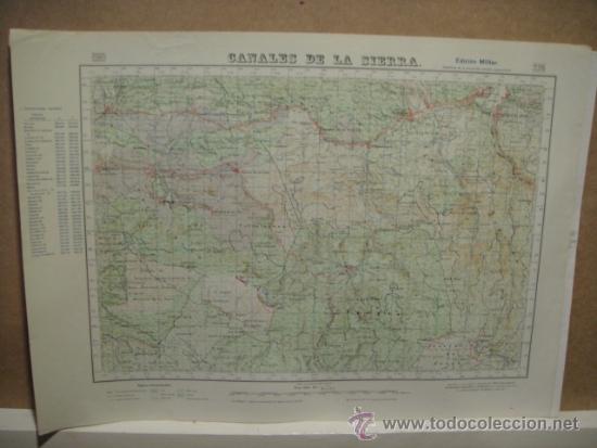 Mapas contempor&aacute;neos: mapa militar de canales de la sierra - Foto 1