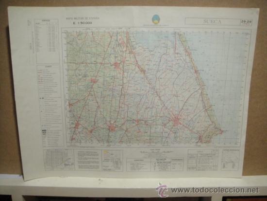 Contemporary maps: mapa militar de sueca - escala 1: 50.000